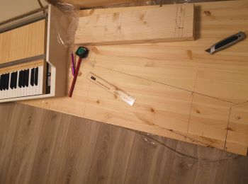 A Mellotron M4000D, wood material and tools