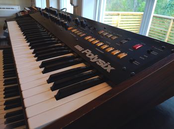 Close-up shot of the Korg Polysix