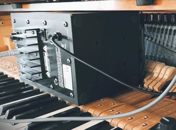 Louis Zwicki Pianette with a loudspeaker inside