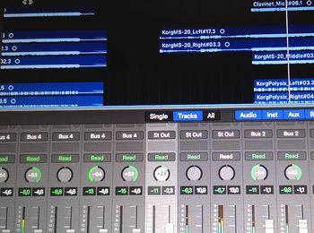 Computer screen with Logic session
