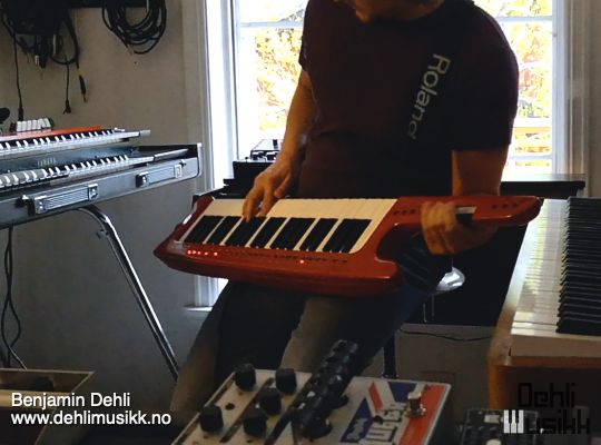 A Roland AX-1 being played