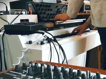 Arturia Drumbrute, Fulltone Tube Tape Echo, Fostex X-28H, Korg MS-20 and Mellotron M4000D