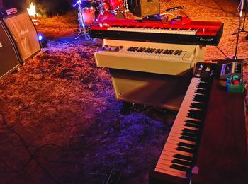Hohner Clavinet D6, Mellotron M4000D and Korg CX-3