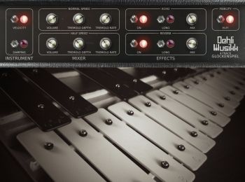 The 4-track Glockenspiel user interface and a glockenspiel