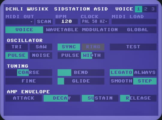 SidStation ASID user interface