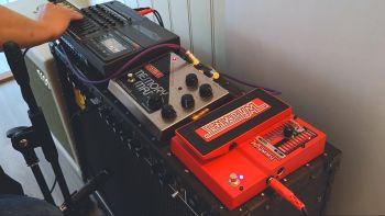 4-track recorder, effects pedals and amplifiers