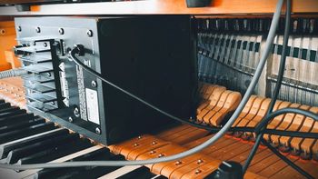 Louis Zwicki Pianette with a loudspeaker inside