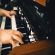 A Hammond C3 tonewheel organ being played