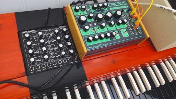 Doepfer Dark Energy, Dreadbox Erebus v2 and a custom made keyboard with inverted keys