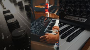 A Sequential Circuits Pro-One synthesizer being played