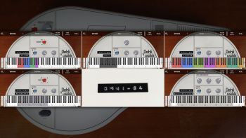 The Omni-84 plugin with a Suzuki Omnichord in the background