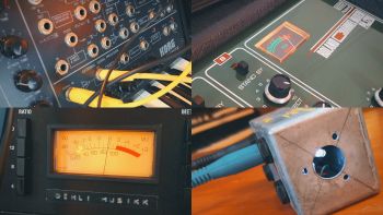 A Korg MS-20 synthesizer, a Roland PA-120 mixer, a Hairball Audio FET/RACK Revision D (1176) compressor and a Alex Franklinos Stereo Transformer Saturator