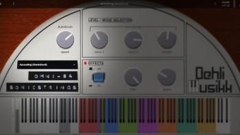 Graphical user interface of the Omni-84 with the AutoStrum section highlighted
