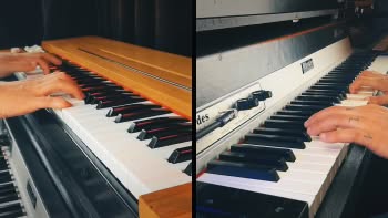 A Rhodes MK I Electric Piano and a Hohner Clavinet D6 being played