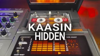 A 4-track cassette recorder and the text Kaasin - Hidden