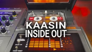 A 4-track cassette recorder and the text Kaasin - Inside Out
