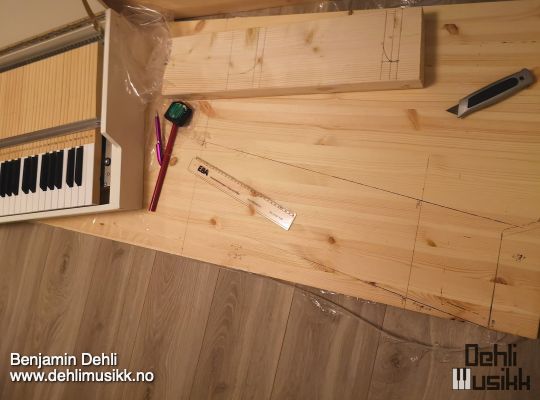 A Mellotron M4000D, wood material and tools