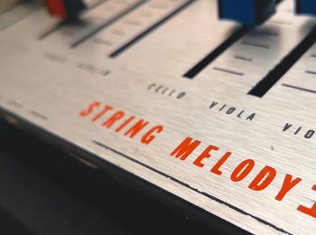 Close-up shot of the Logan / Hohner String Melody string synthesizer