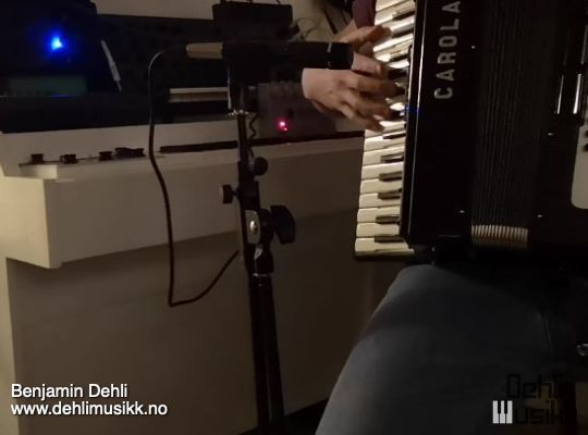 An accordion being played