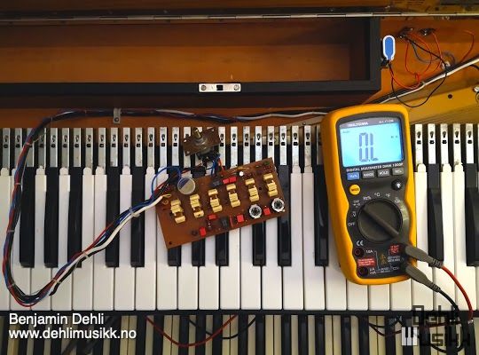 Inside of a Hohner Clavinet D6 instrument