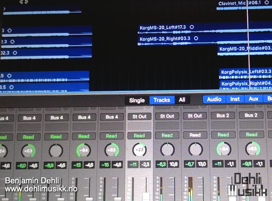 Computer screen with Logic session