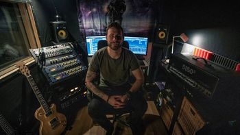 Per Kristian Grimsland in his recording studio