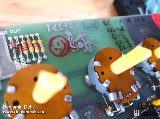 PCB board inside a Sequential Circuits Pro-One synthesizer