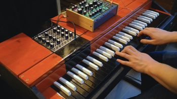 Synthesizers being played