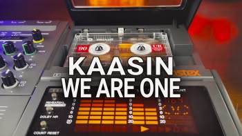 A 4-track cassette recorder and the text Kaasin - We Are One