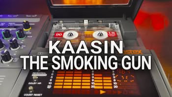 A 4-track cassette recorder and the text Kaasin - The Smoking Gun