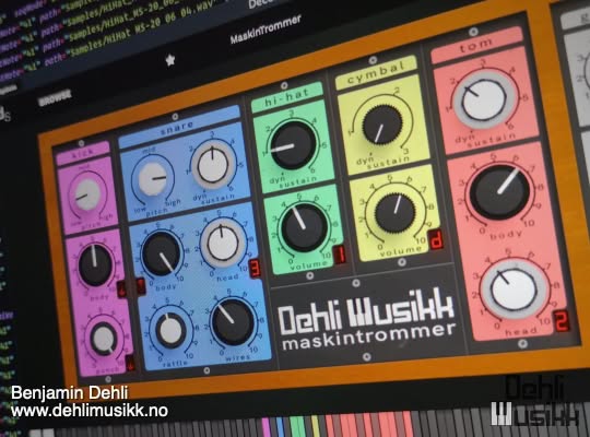 Computer screen with GUI for MaskinTrommer