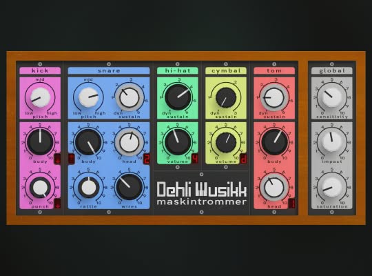 MaskinTrommer user interface